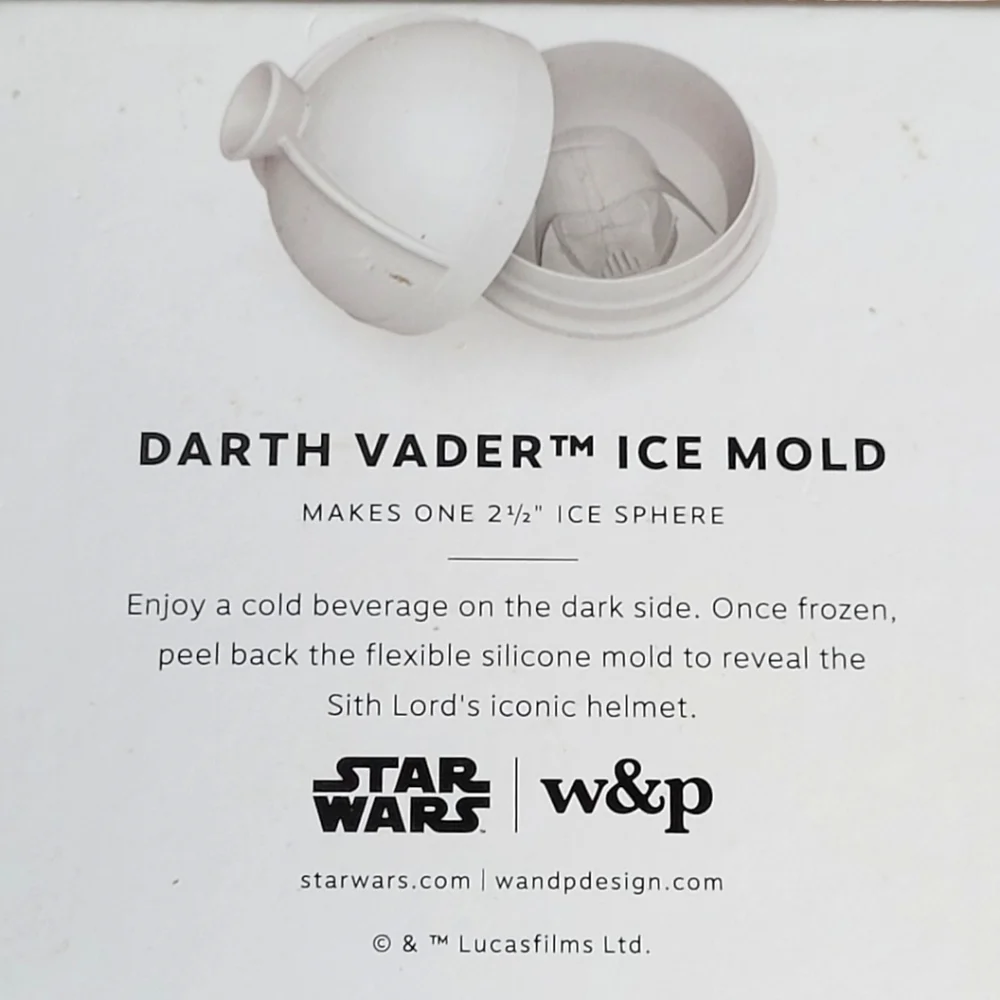 NEW Star Wars Darth Vader Ice Mold Sphere Ice Mold Star Wars Gift Barware